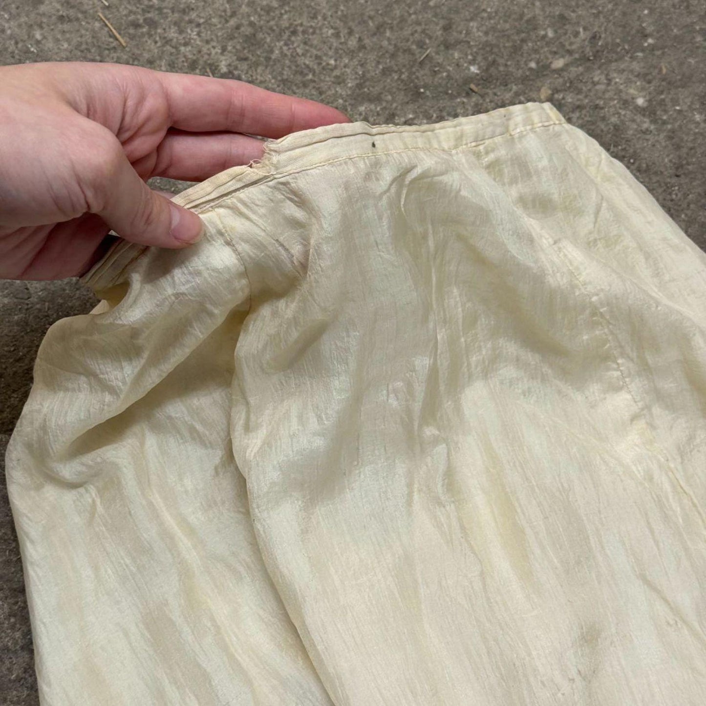 Antique Edwardian Silk Petticoat Slip Skirt XXS