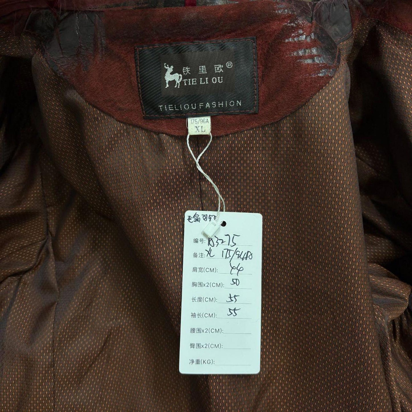 Y2K Vintage Red Patchwork Suede Moto Jacket Fox Fur Collar