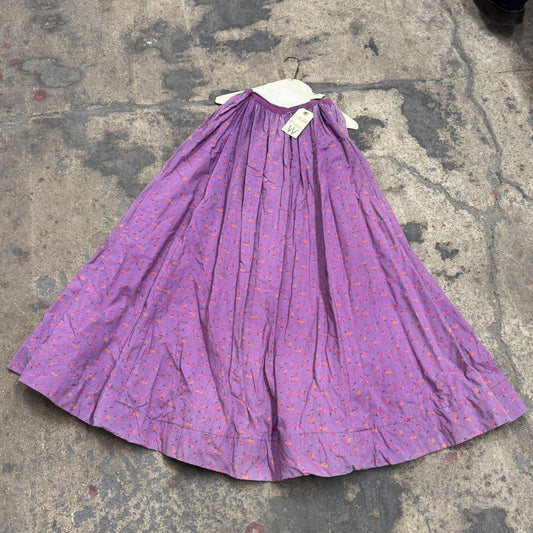 Vintage Faded 40s does 1800s Victorian Purple Cotton Prairie Maxi Skirt Western