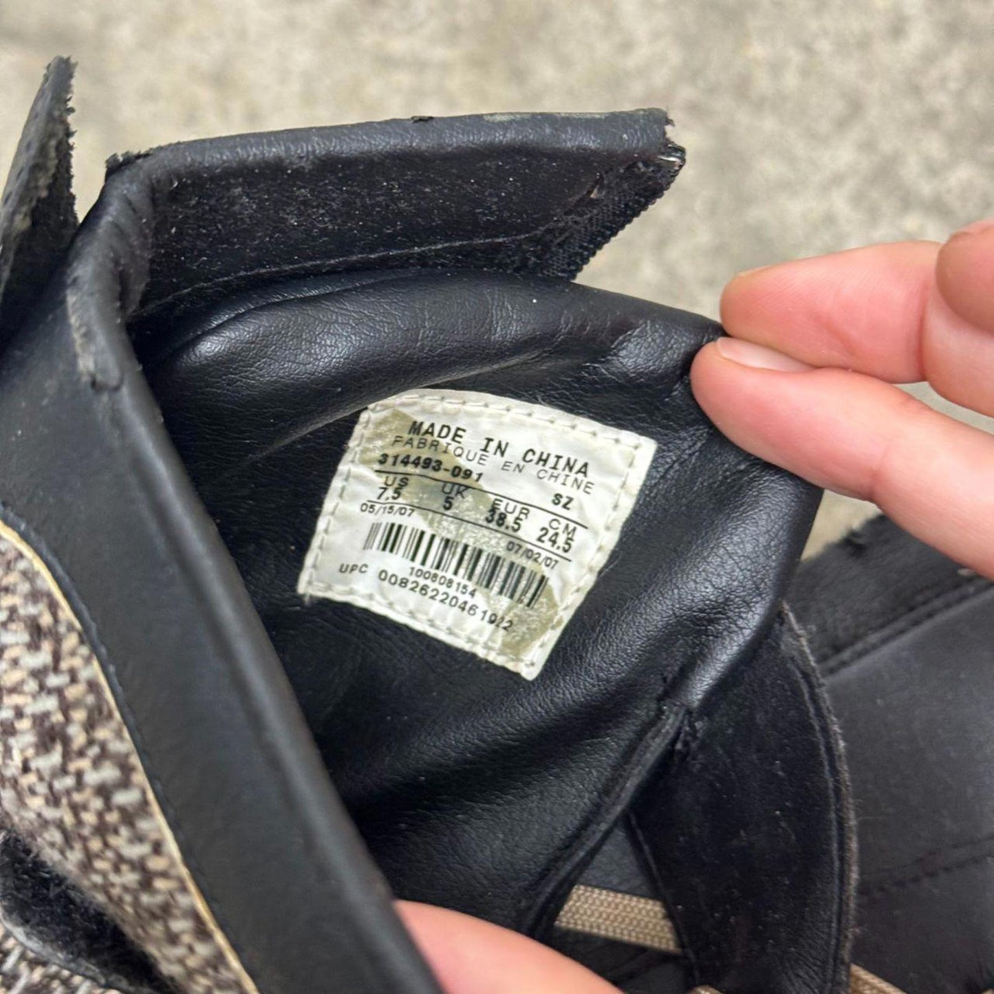 Rare Vintage Nike Boxing Boots Black Tweed Y2K