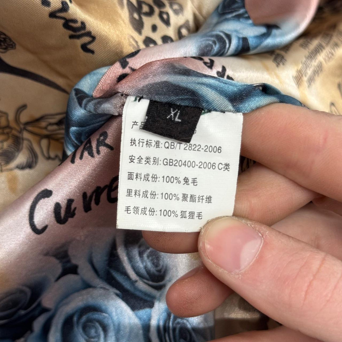 Vintage Y2K Black Rabbit & Fox Fur Jacket Coat