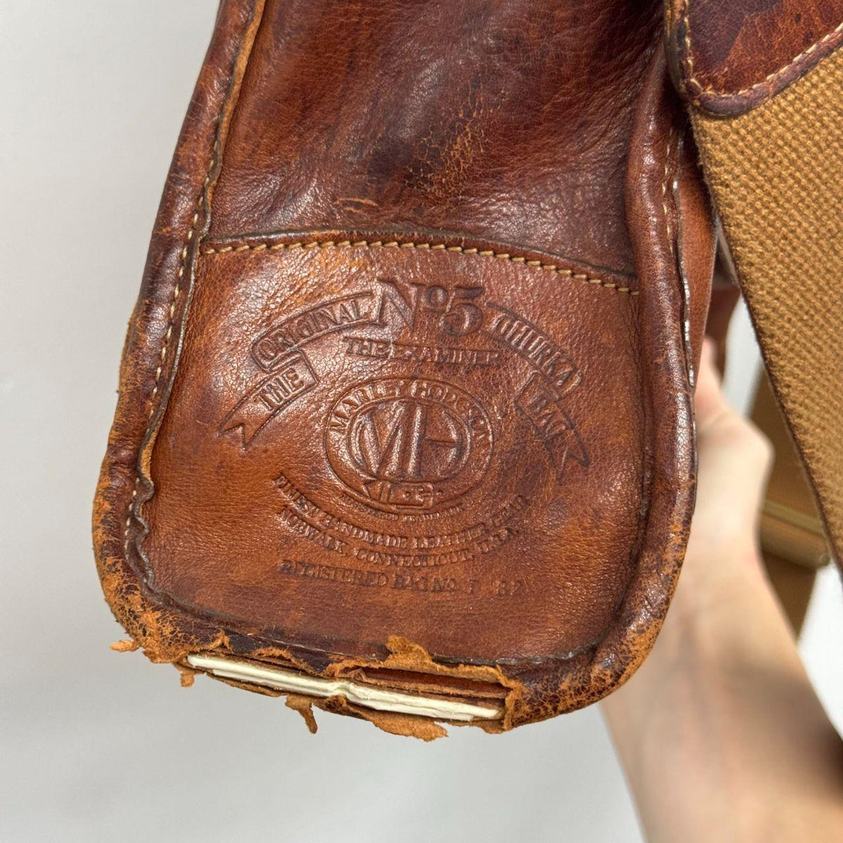 Vintage Marley Hodgson Ghurka Examiner Brown Leather Briefcase Bag