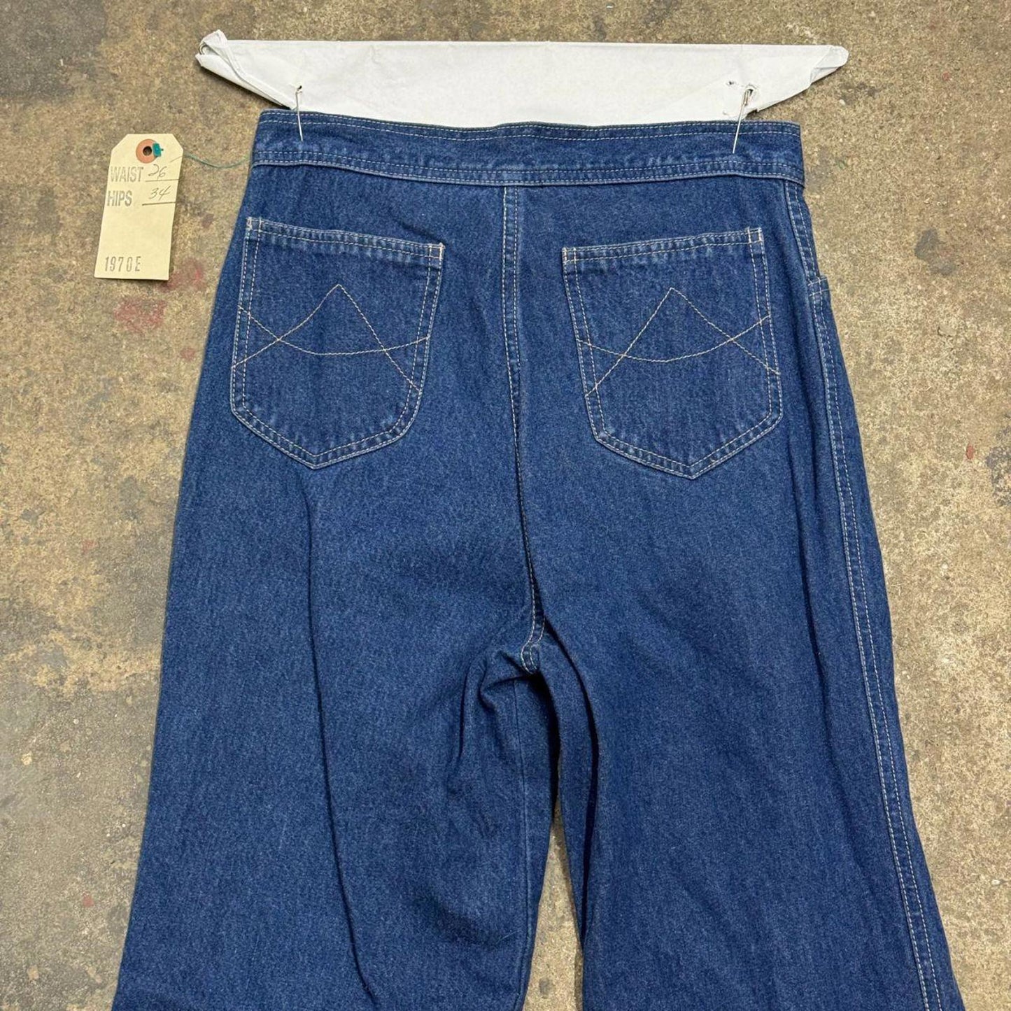 Vintage 70s High-Rise Dark Wash Flare Jeans XS