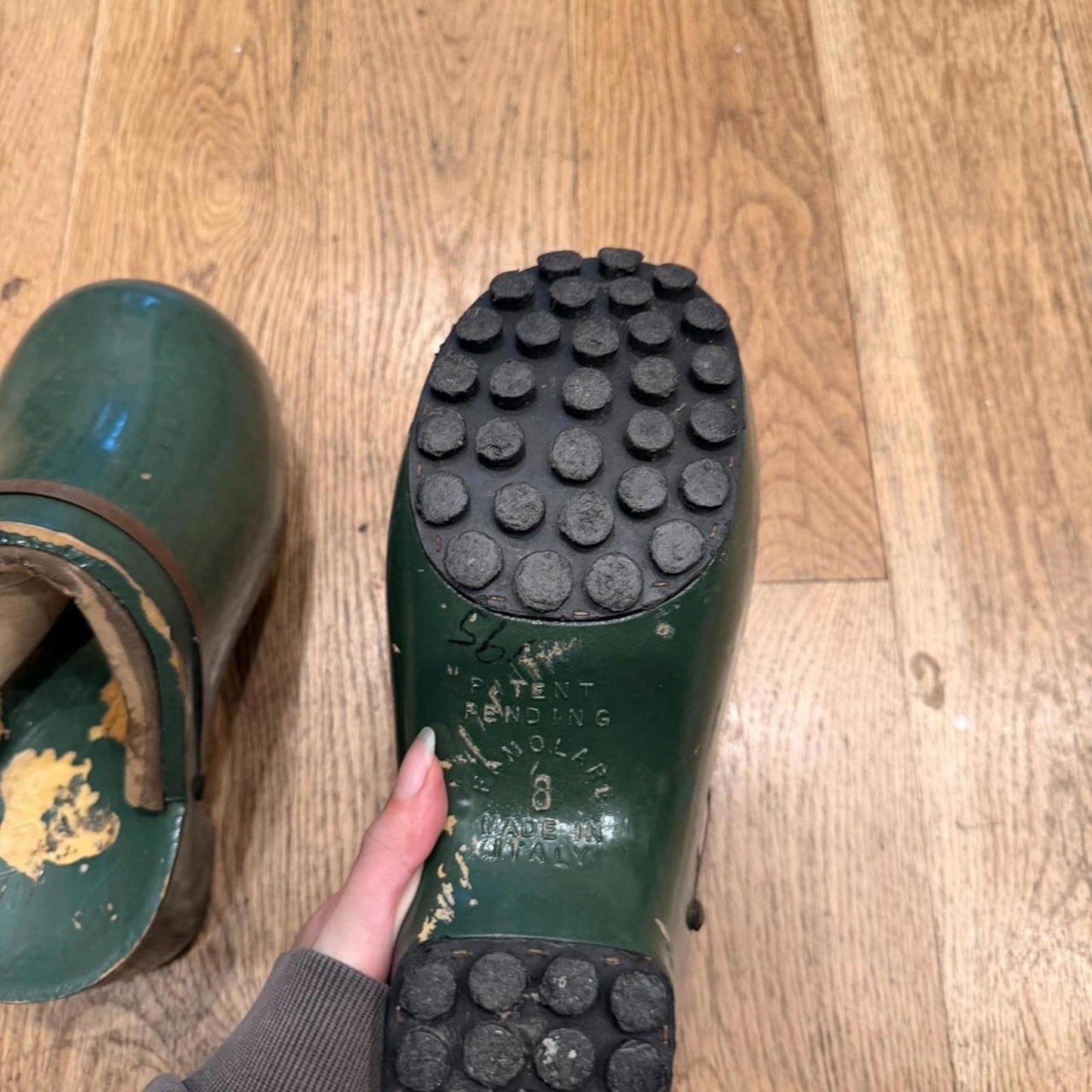 RARE! 70s Famolare Platform Amsterdam Green Clogs