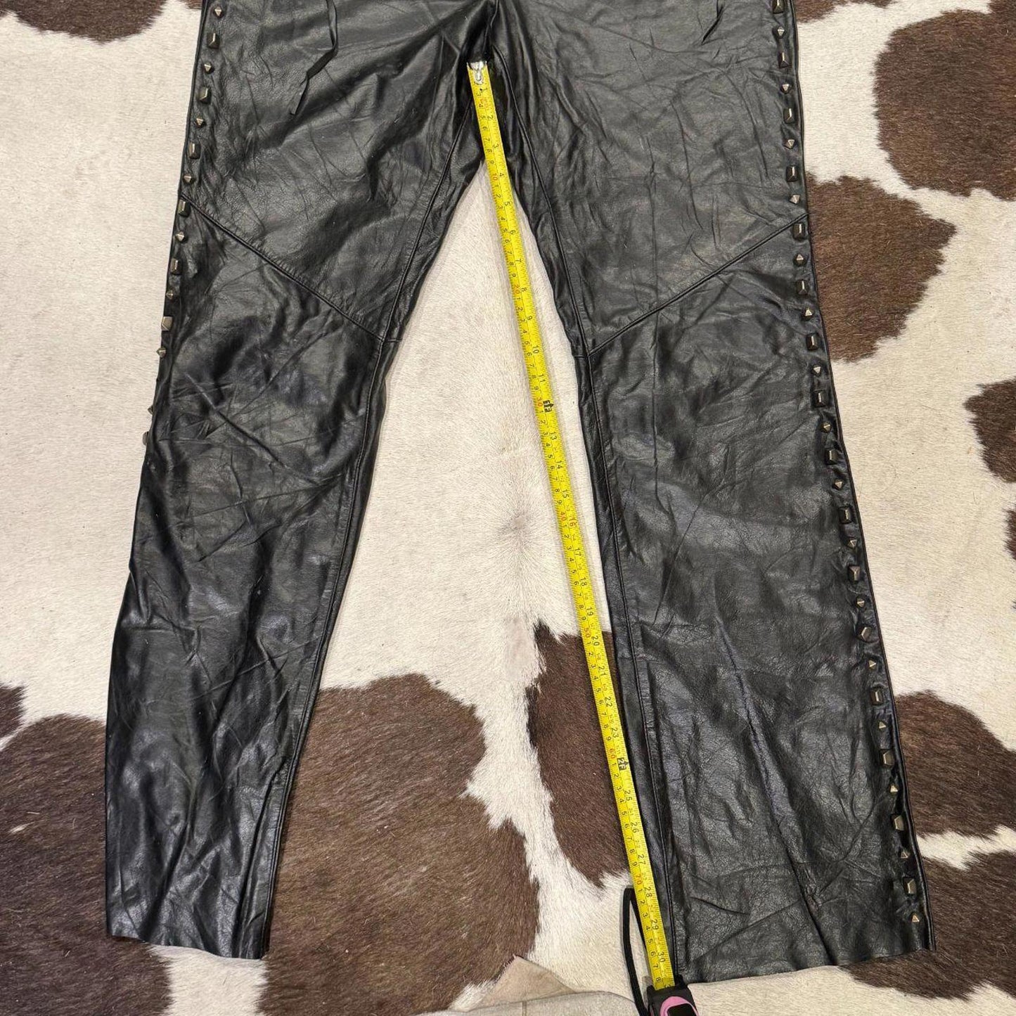 Vintage Rare Heavy Studded Harley-Davidson Leather Pants