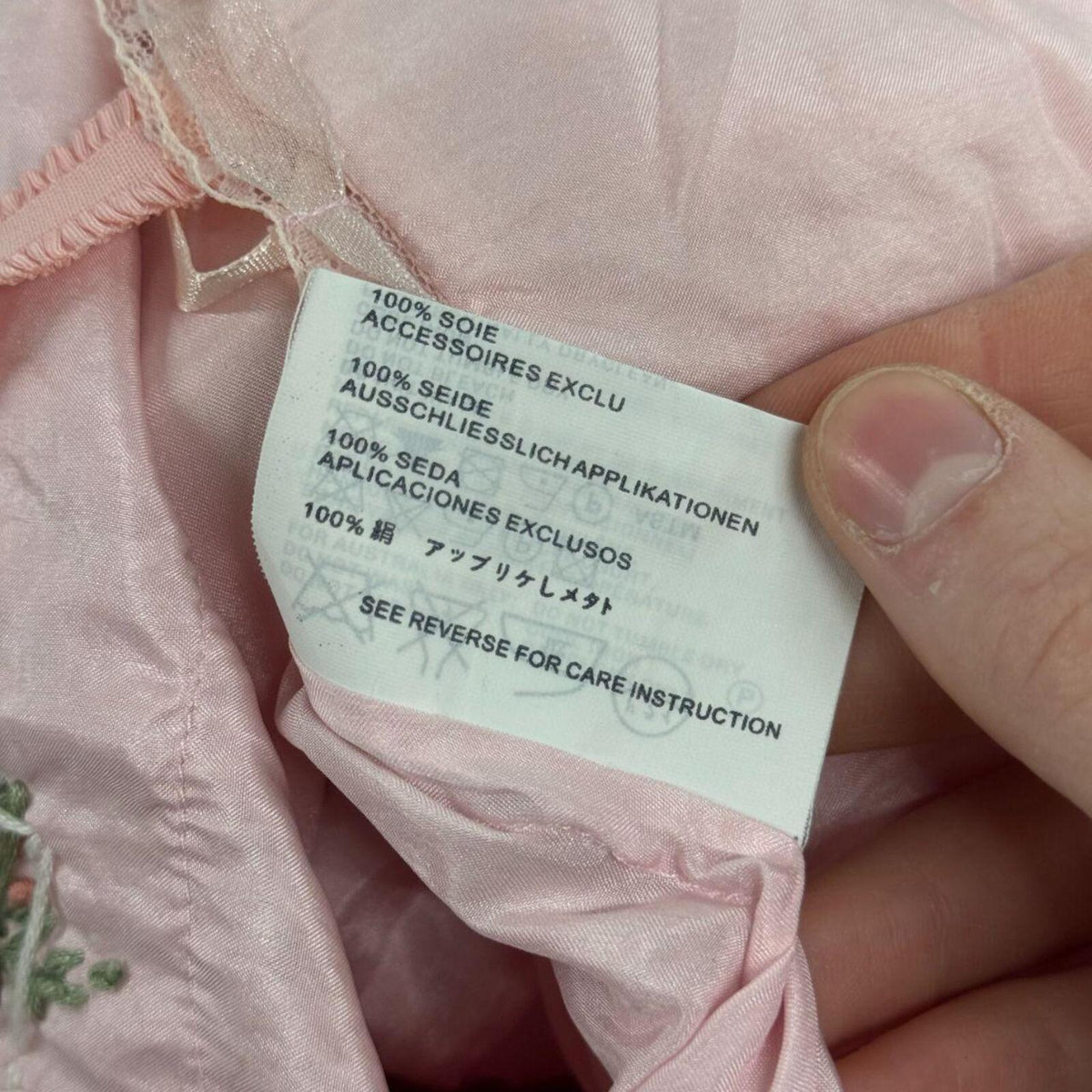Vintage Y2K Pink 100% Silk Ruffle Mini Dress