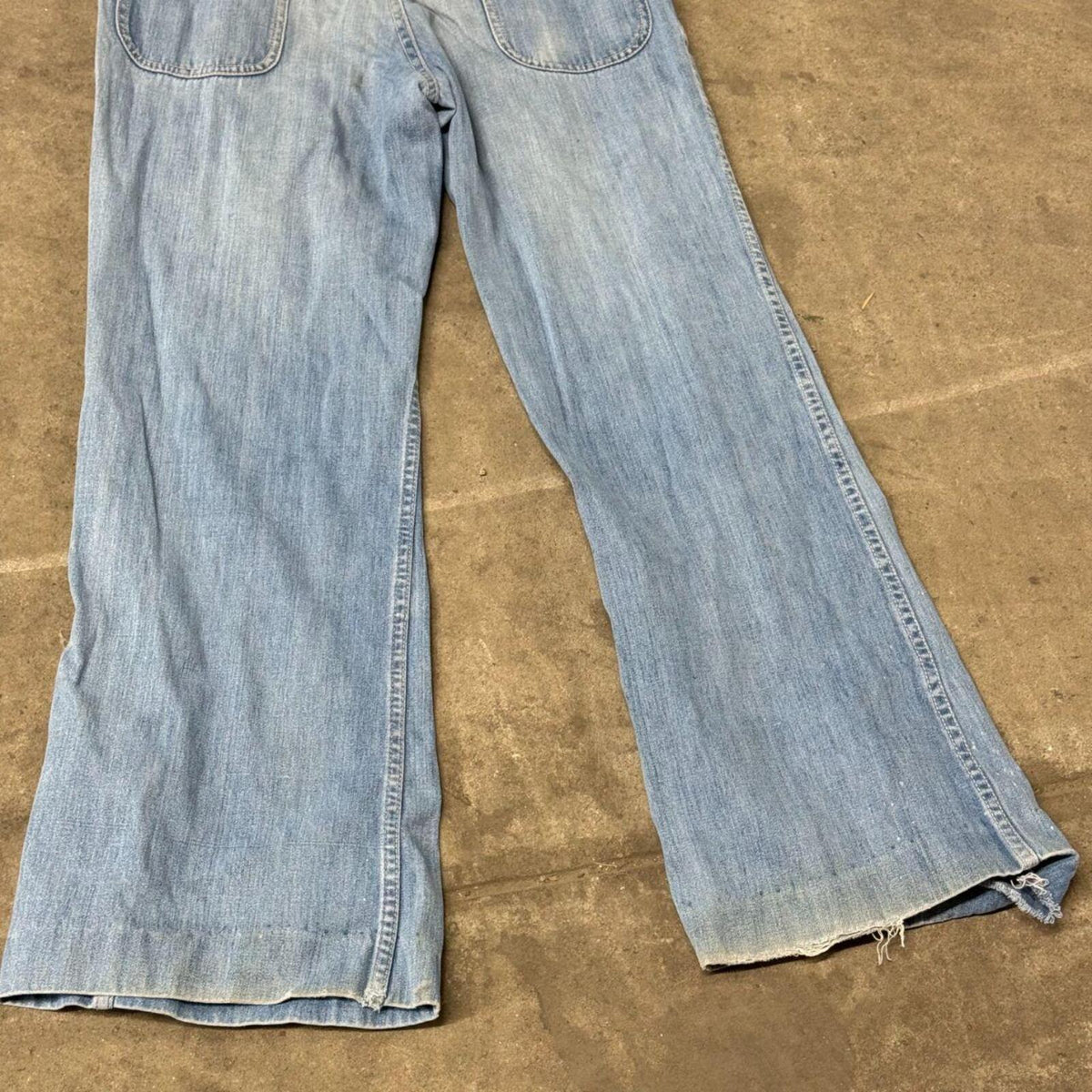 70s Vintage Hang Ten Denim Bell Bottom Flares 33x29 GRAIL