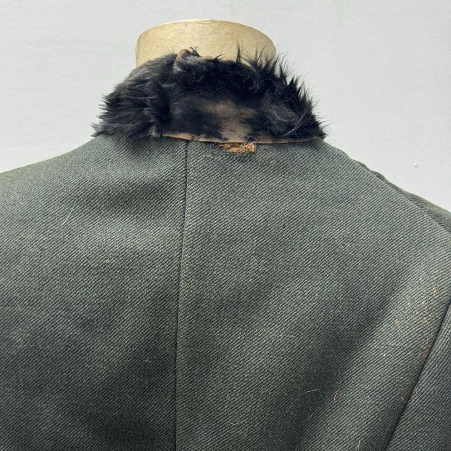 Antique Victorian Fur Trim Dolman Cape Coat 1880s 1890s Heavy Wool As-Is