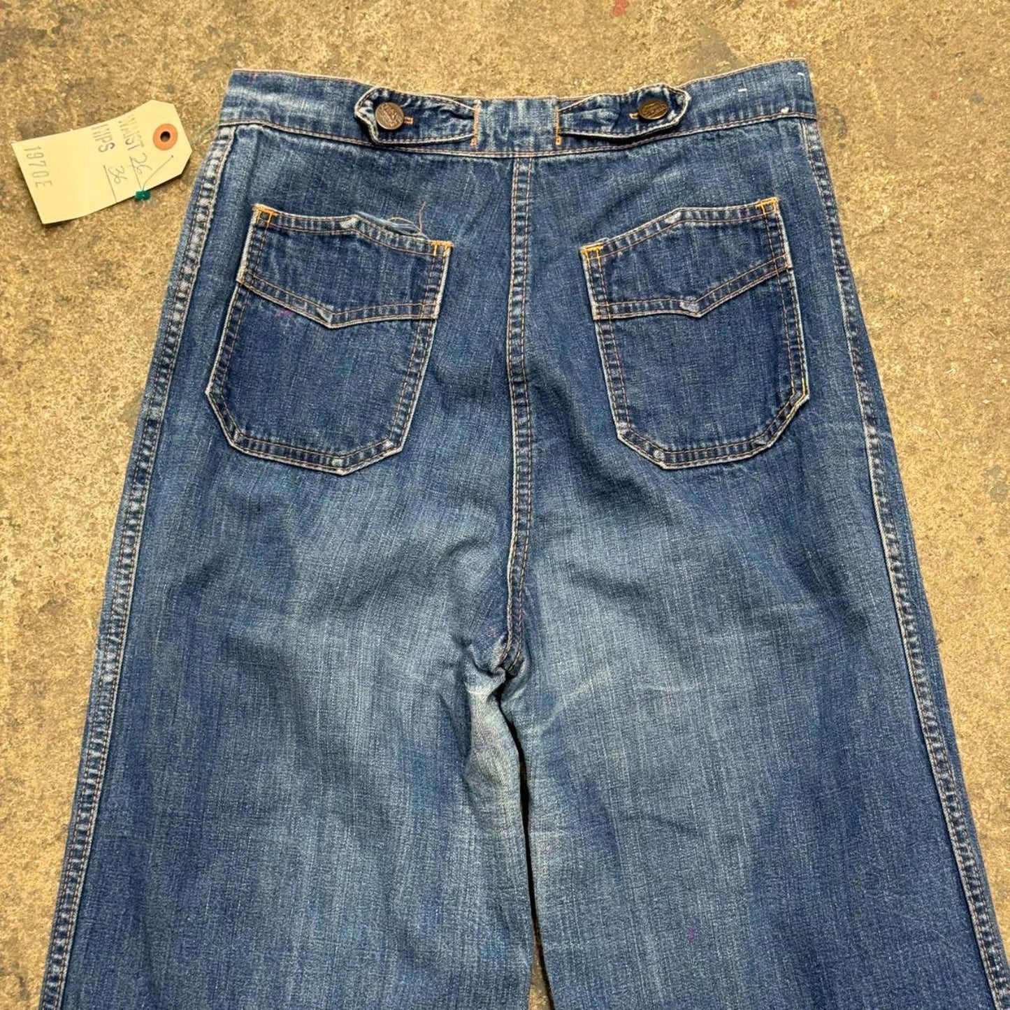 Vintage Chemin De Fer High-Rise Wide-Leg Jeans S