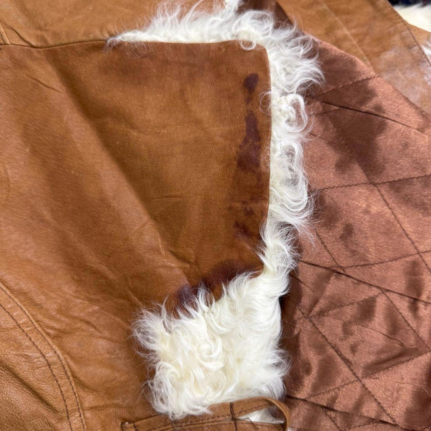 Vintage Y2K Penny Lane Afghan Genuine Leather & Shearling Coat