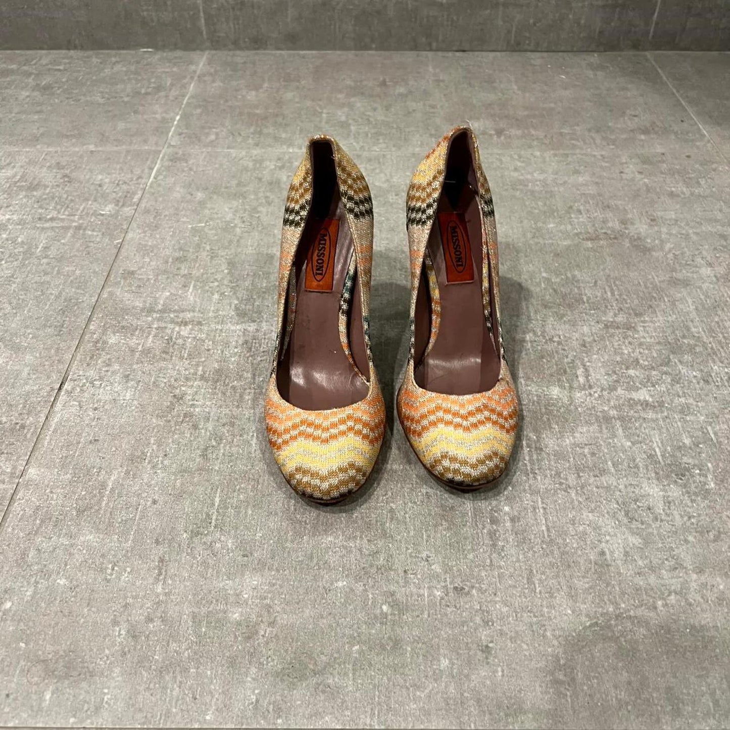 Missoni Multicolor Zigzag Pattern Women's High Heels