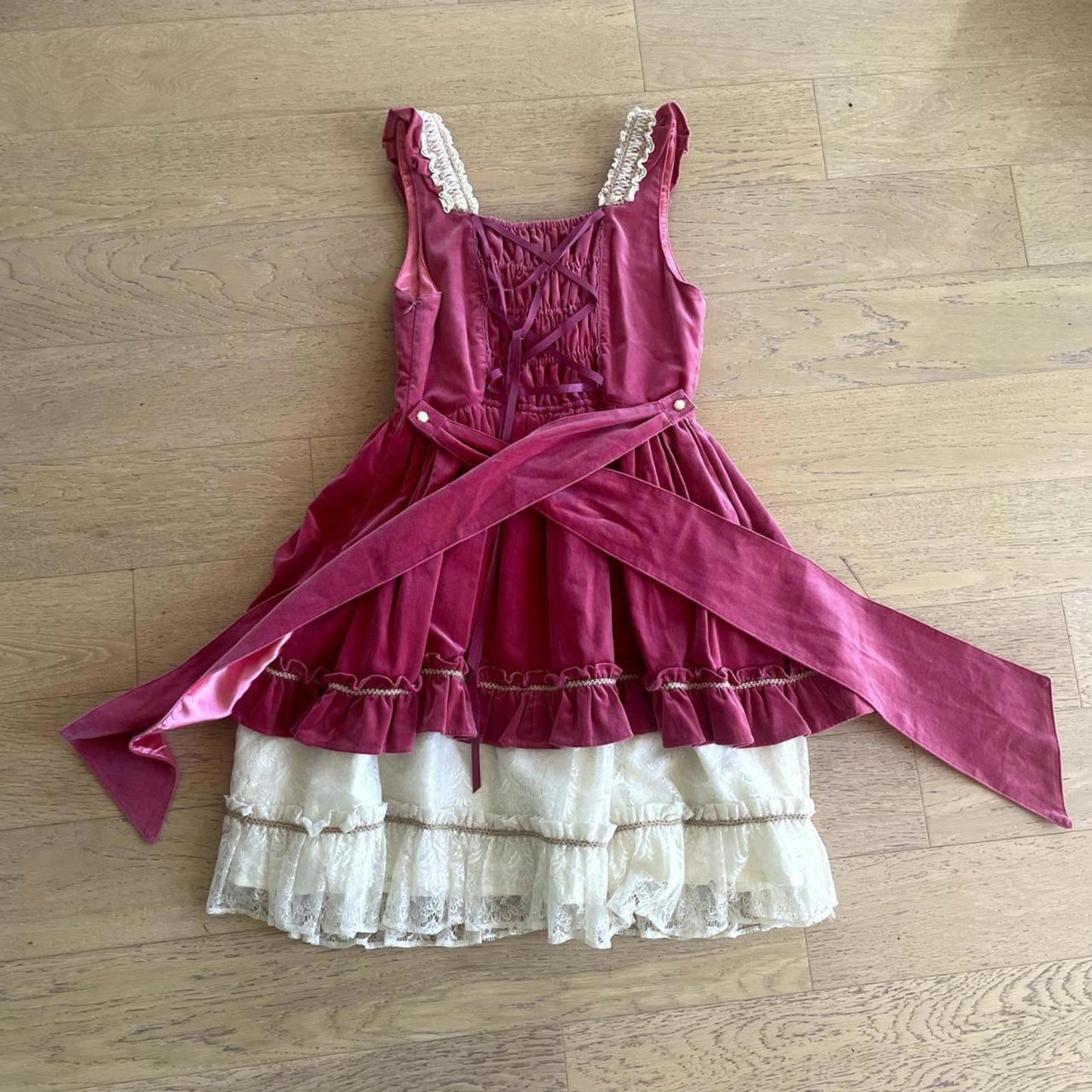 Baby The Stars Shine Bright Red White Lolita Mini Dress - Jfashion Japan Import