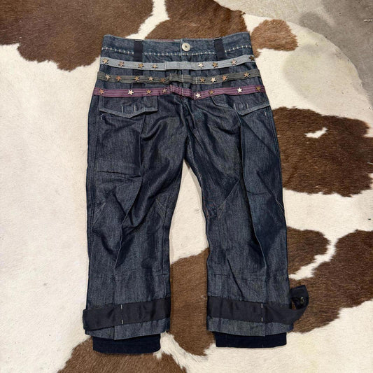 Marithe Francois Girbaud Star Embroidered Denim Jeans