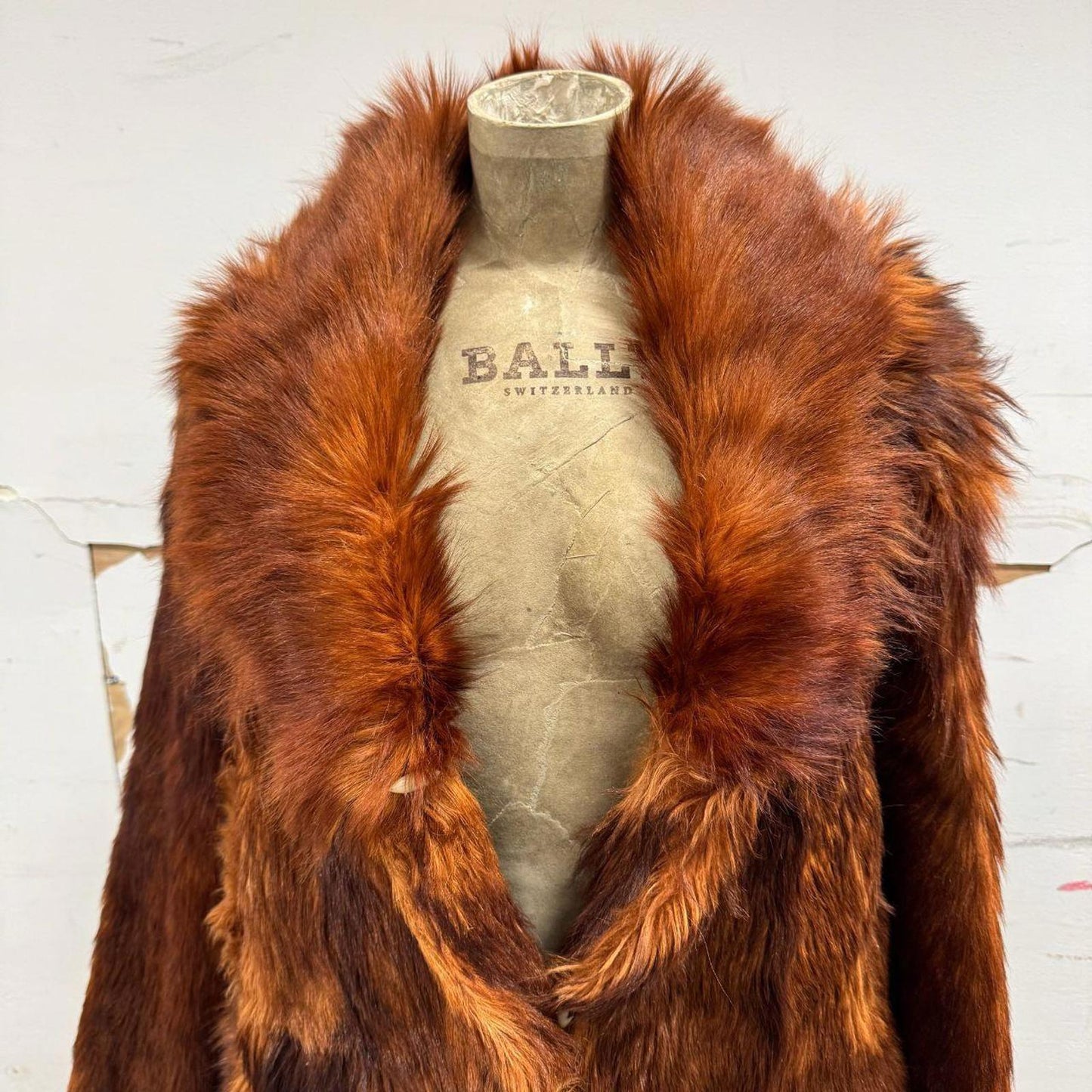 Vintage 70s Genuine Goat Fur Statement Coat