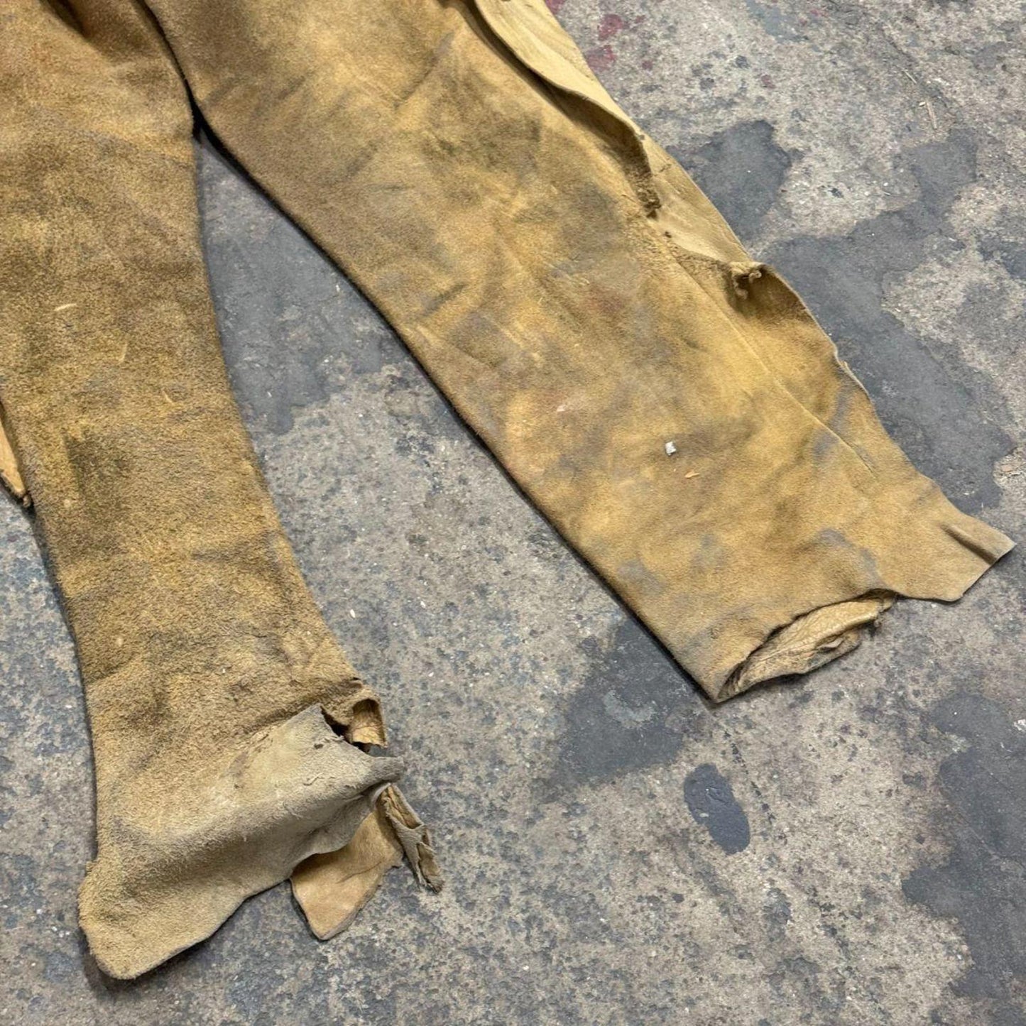 Vintage 1940s 50s Genuine Suede Western Film Costume Chap Trousers