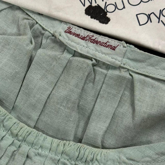 Vintage Film Costume 40s 50s Does Victorian Antique Style Mint Cotton Blouse L