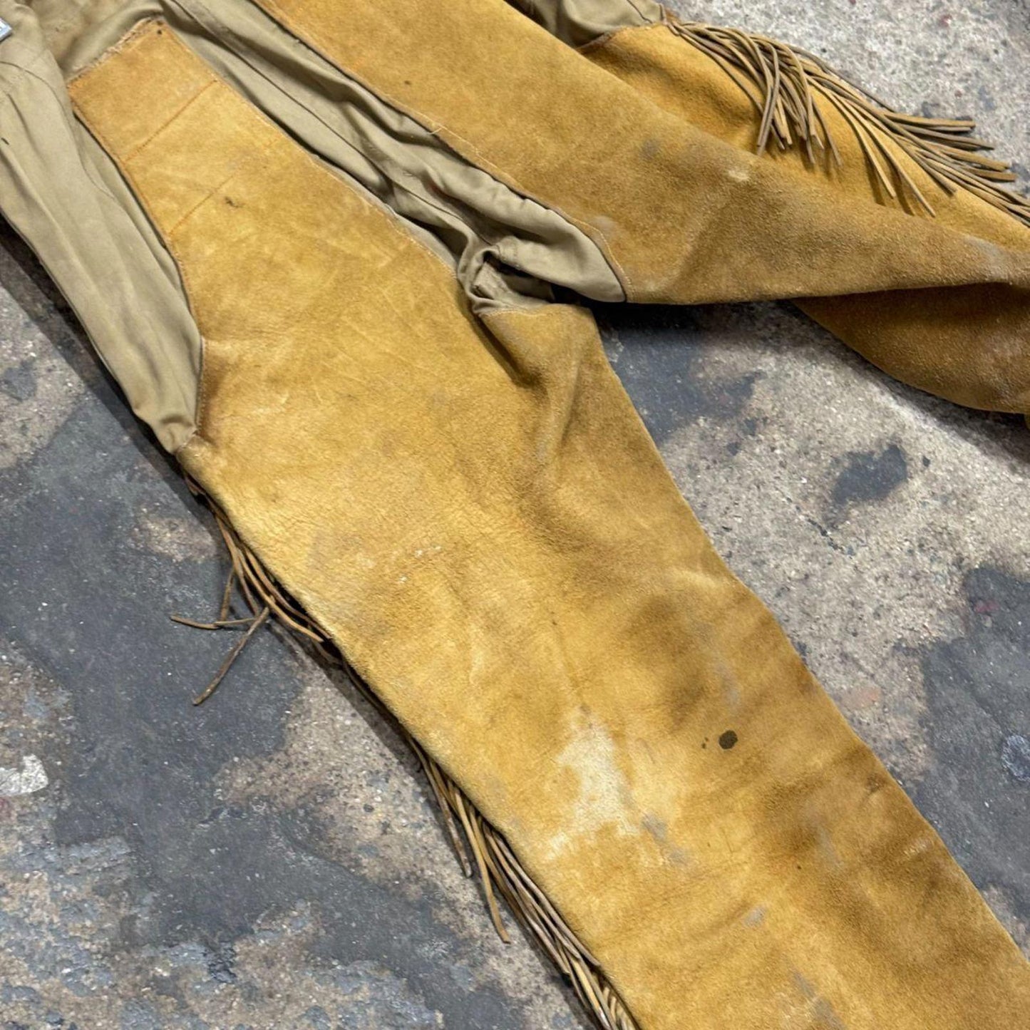 Vintage 1940s 50s Genuine Suede Western Film Costume Chap Trousers