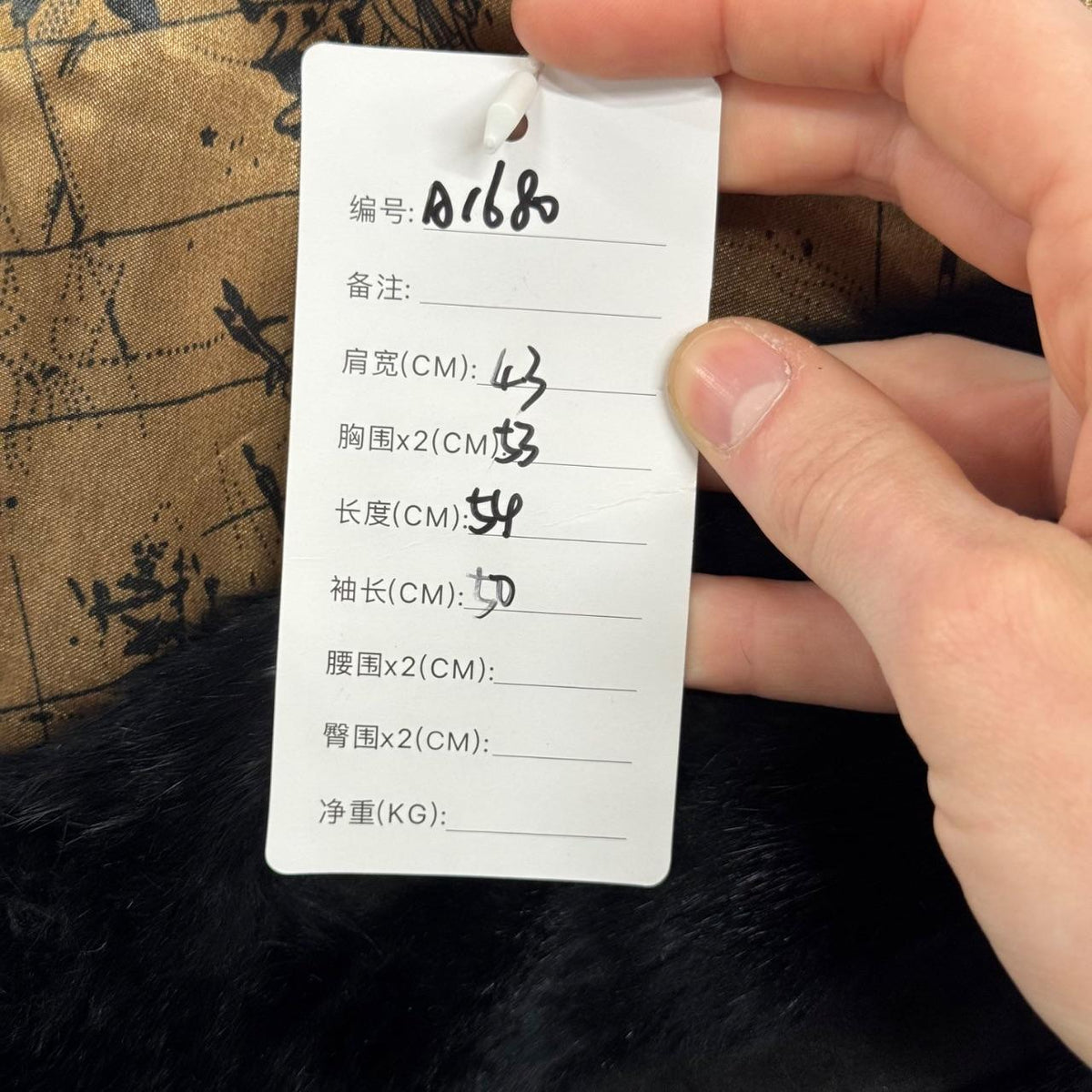 Vintage Y2K Black Rabbit & Fox Fur Pierced Jacket Coat