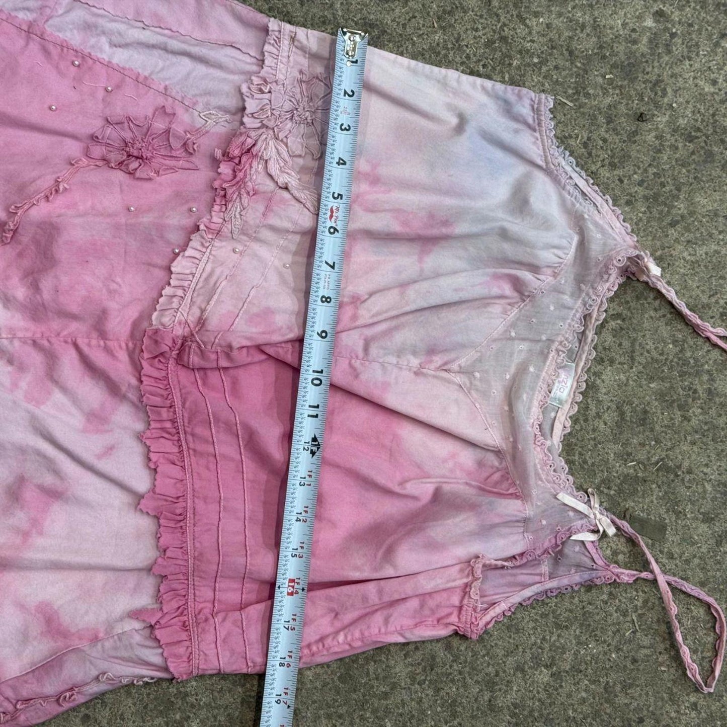 Y2K Vintage Cinzia Pink Fairy Cami & Midi Beaded Skirt Set