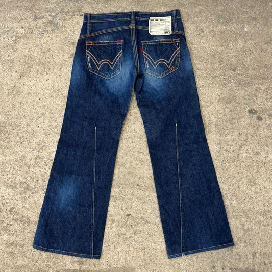Vintage EDWIN Blue Trip 503 BT5551 Dark-Wash Flare Jeans