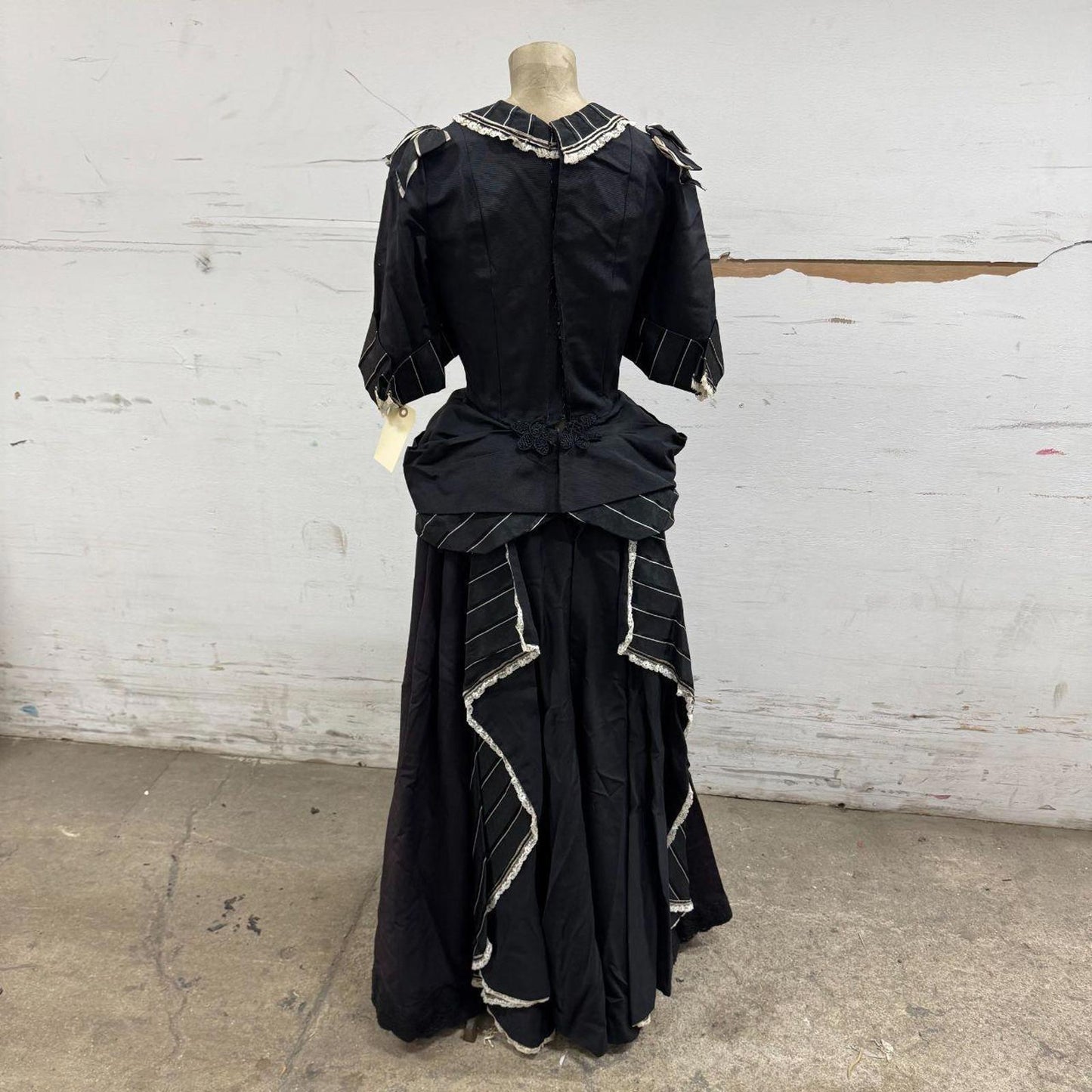 Vintage Black 50s does Victorian Mourning Gown Film Costume