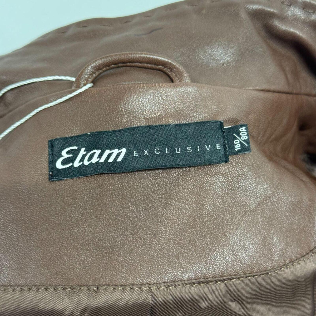 Vintage Brown Military Marching Band Napoleon Style Leather Jacket Etam