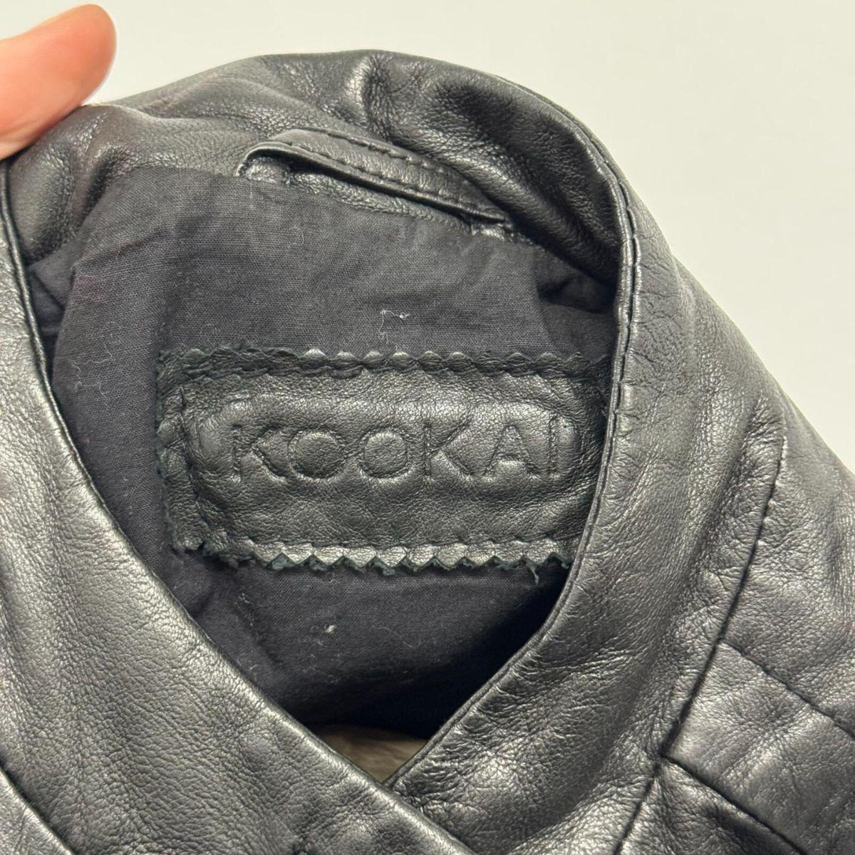 Vintage Black High Neck Military Button Steampink Leather Jacket