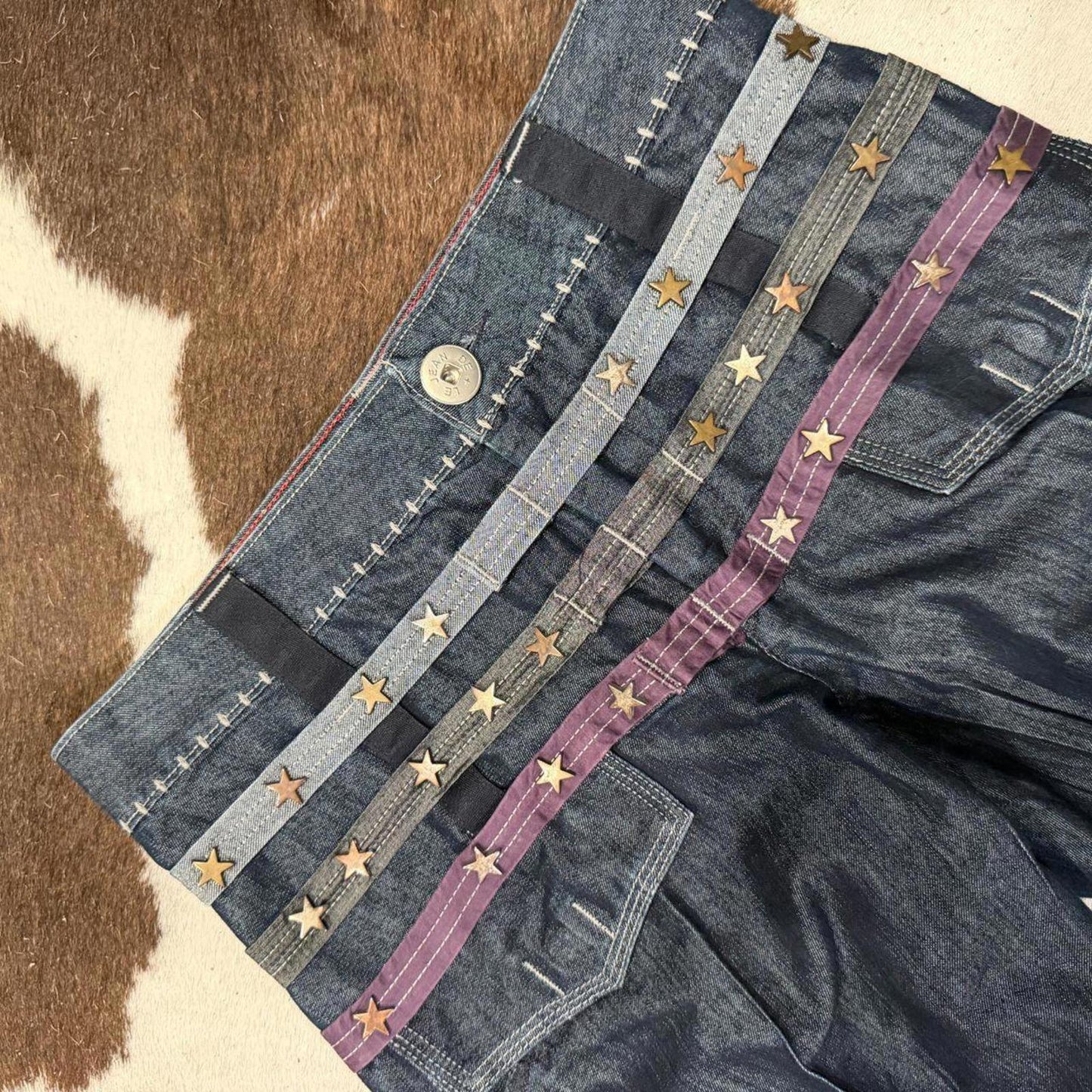 Marithe Francois Girbaud Star Embroidered Denim Jeans