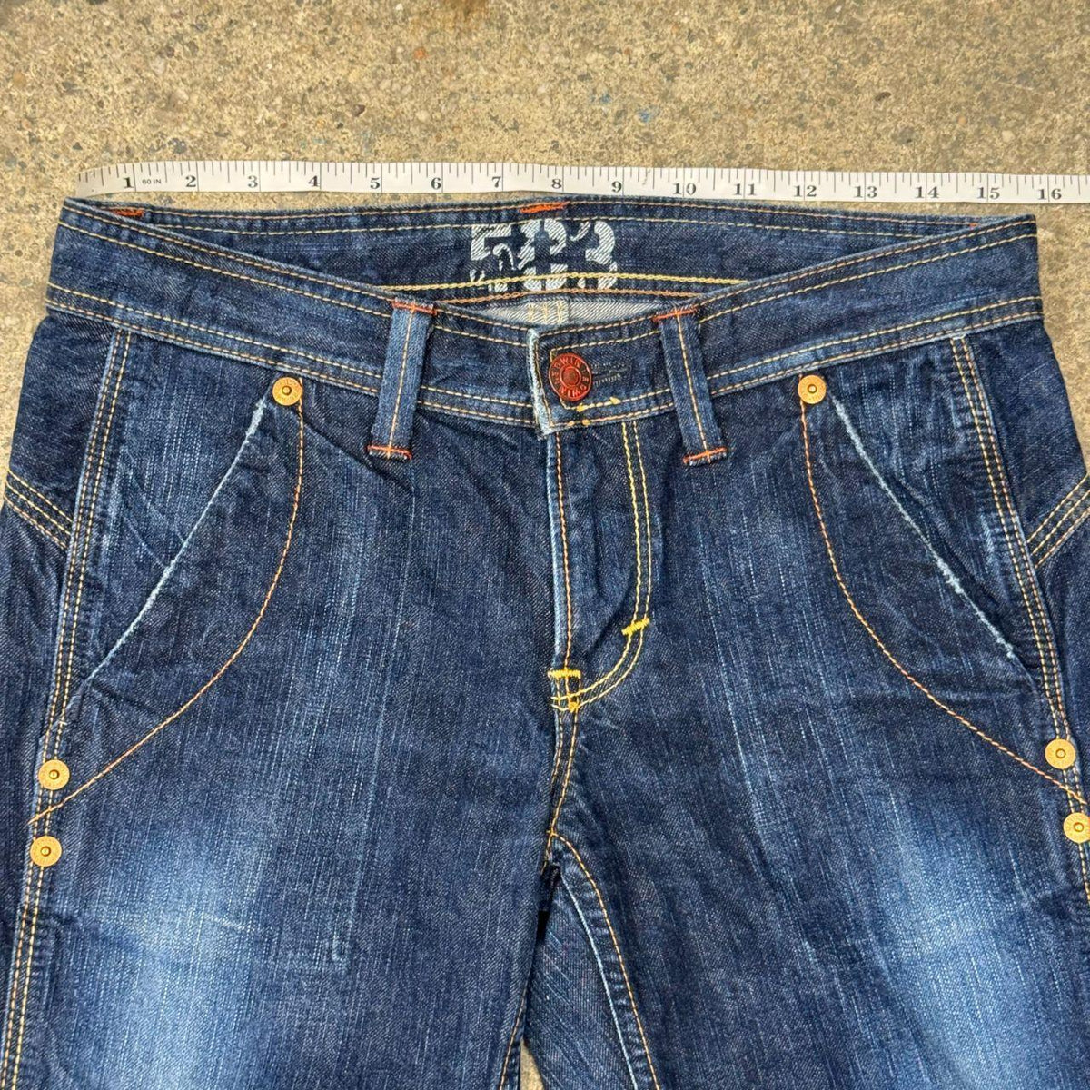 Vintage EDWIN Blue Trip 503 BT5551 Dark-Wash Flare Jeans
