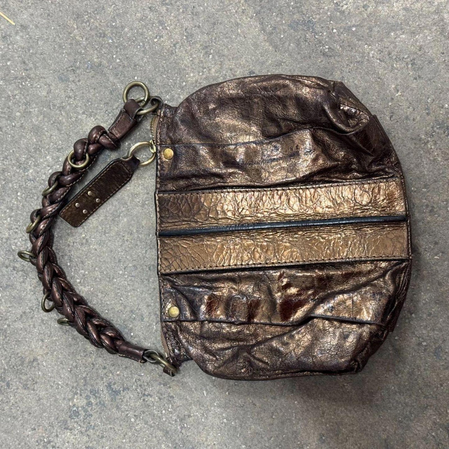 RARE Vintage Chloé Leather Bag - Metallic Bronze Y2K