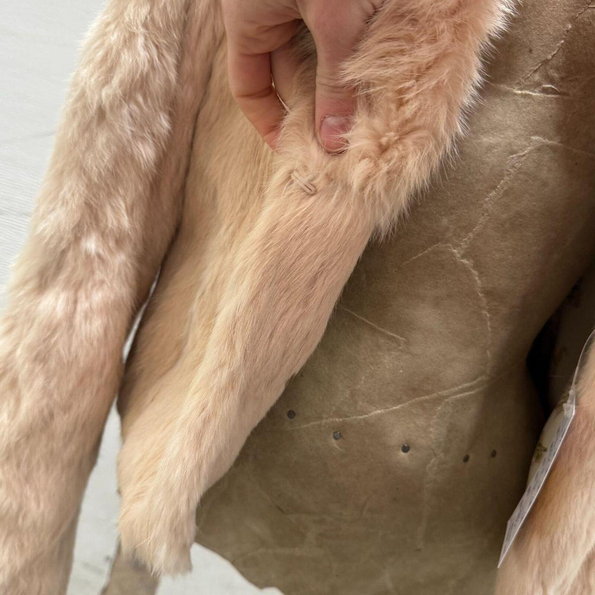 Vintage Y2K Blossom-Pink Rabbit Fur Jacket Coat