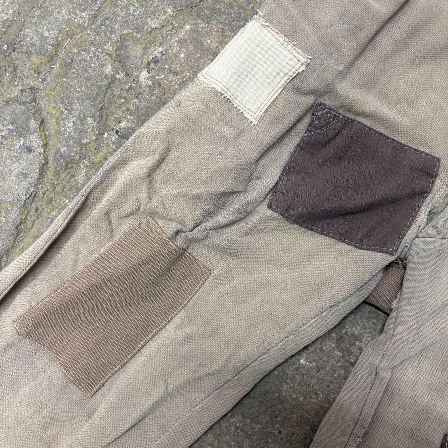 Vintage 30s 40s Patchwork Western Pants Thrashed Faded