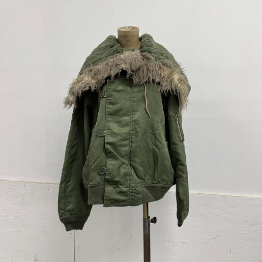 Vintage Airman's Type A-73 Heavy Nylon Flight Parka Jacket Split Hood