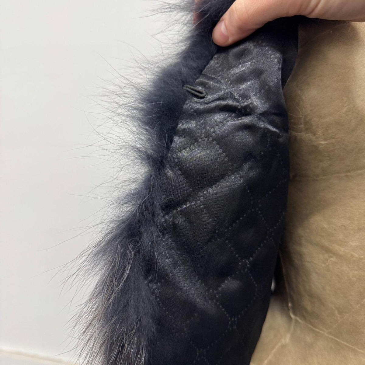Y2K Vintage Blue-Grey Ombre Genuine Fox Fur Vest