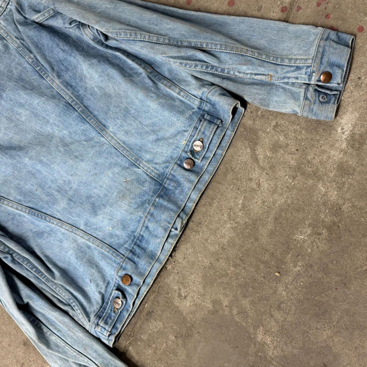 60s Vintage Maverick Made in USA Denim Trucker Jacket Blue Bell