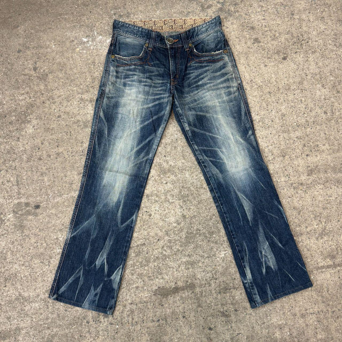 Vintage Y2K EDWIN Blue Trip 503  Wastern Stitch Japanese Denim Jeans