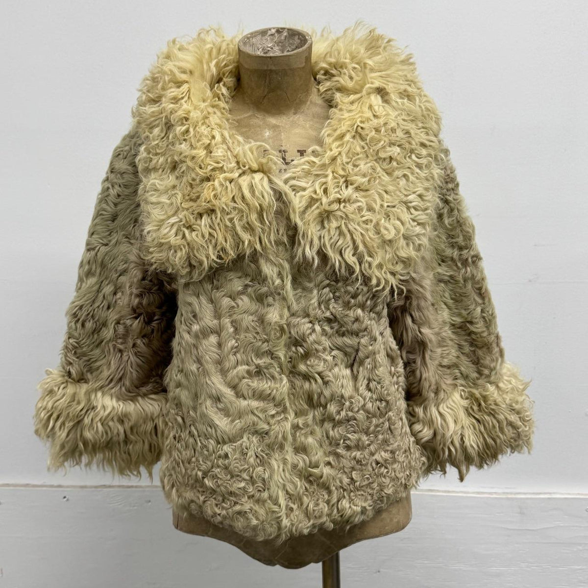 Vintage Y2K Beige Wool Jacket Coat