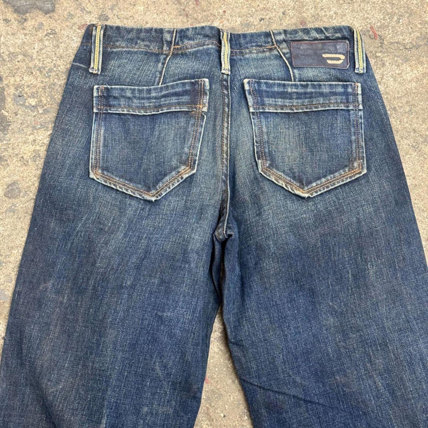 Vintage Y2K Diesel Low Rise "Technical Indigo" Jeans 27