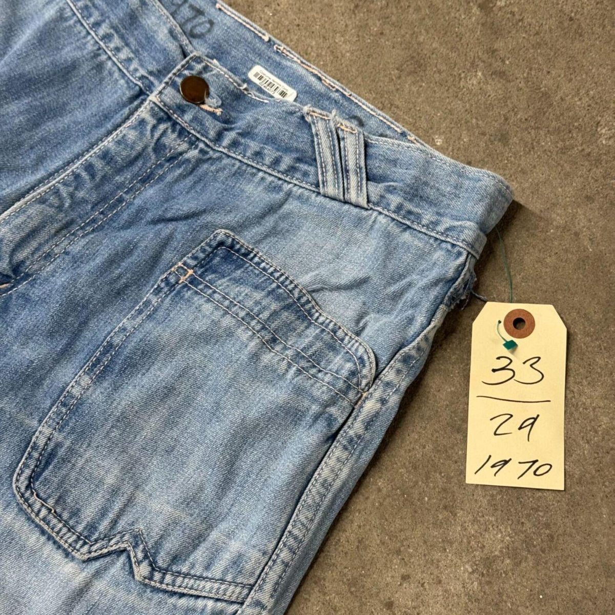 70s Vintage Hang Ten Denim Bell Bottom Flares 33x29 GRAIL