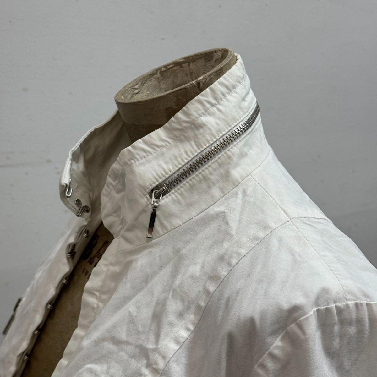 Archival Vintage Celyn B. Elisabetta Franchi White Hook-and-Eye Jacket