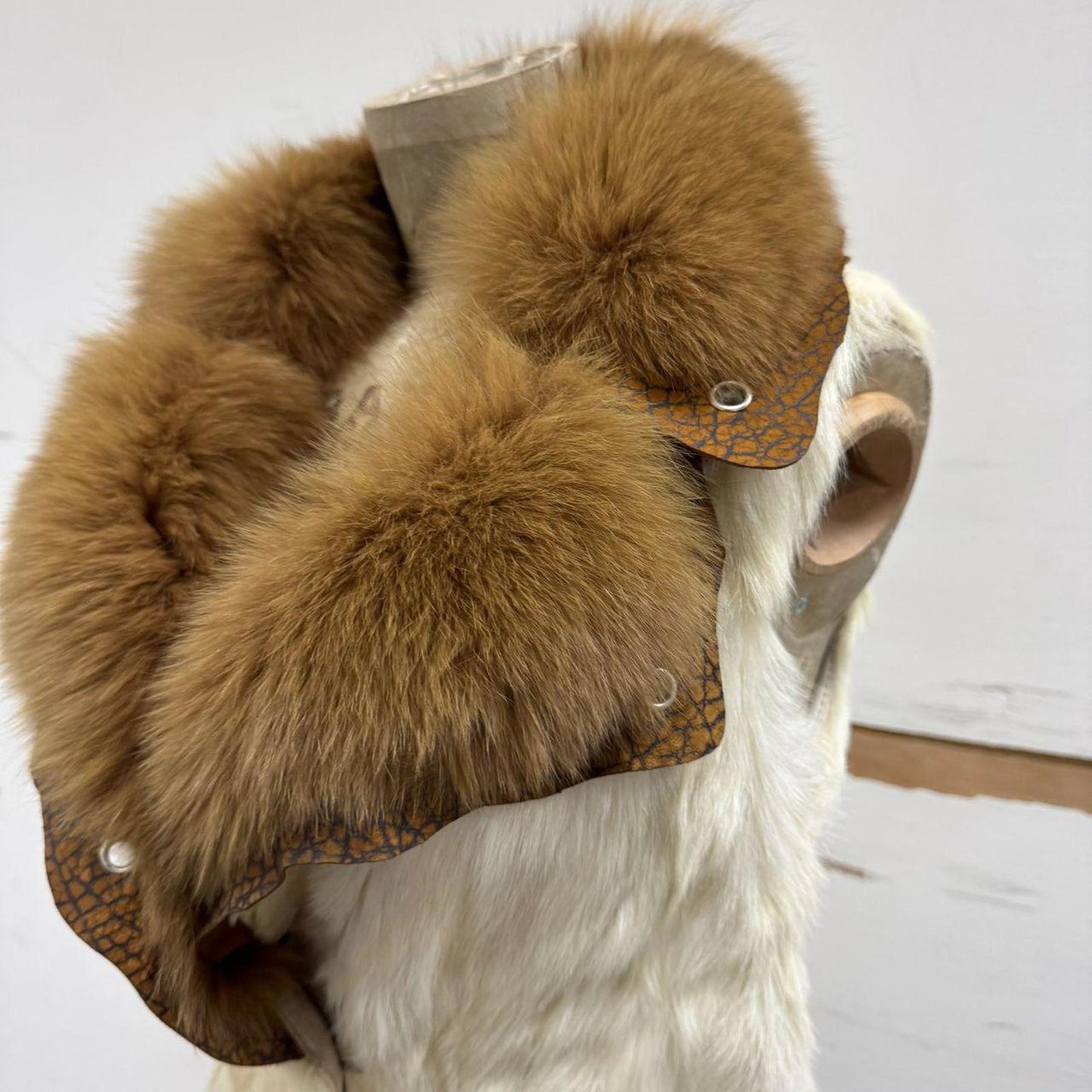 Vintage Y2K Rabbit Fur, Fox Fur, & Leather Statement Vest