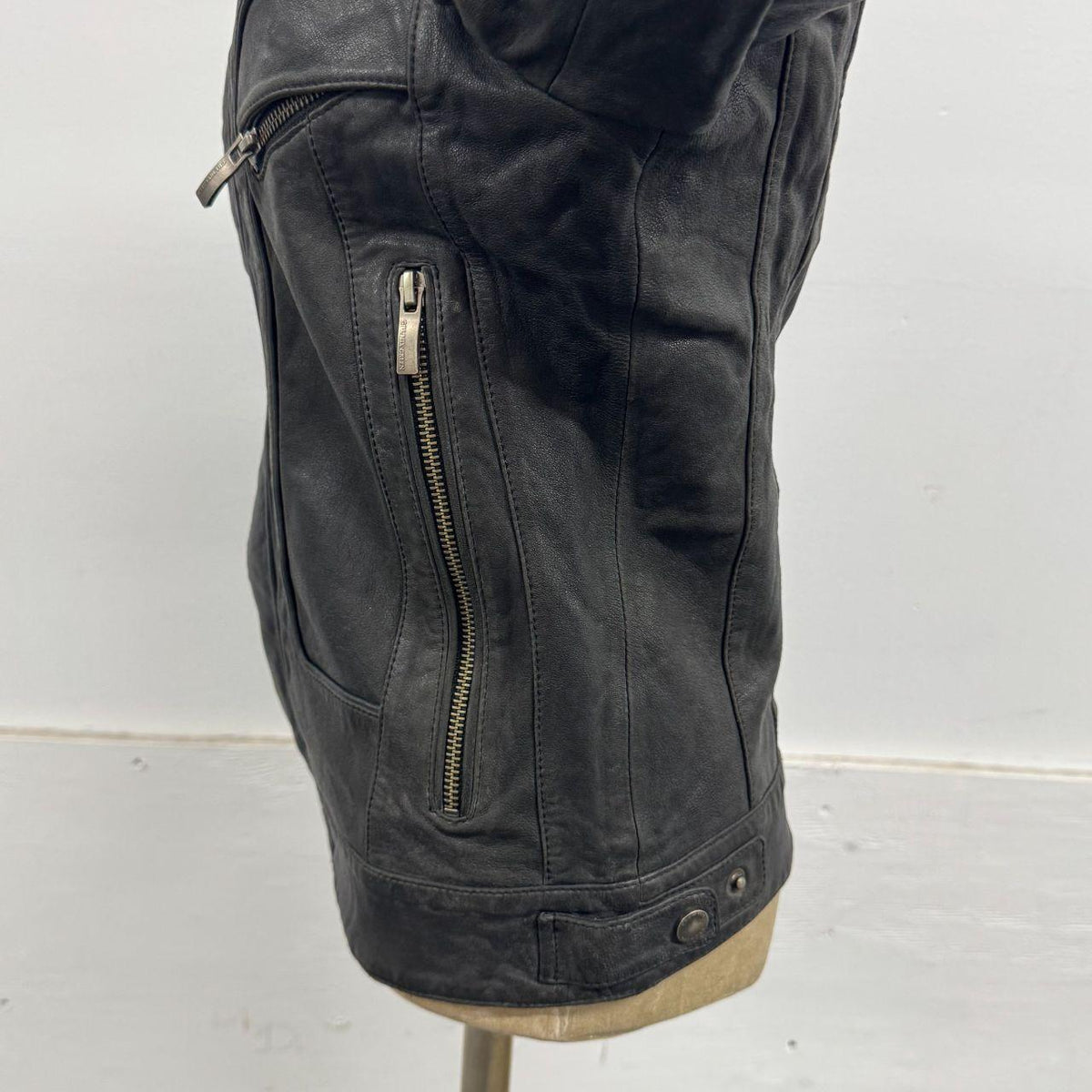 Vintage Black Moto Leather Jacket