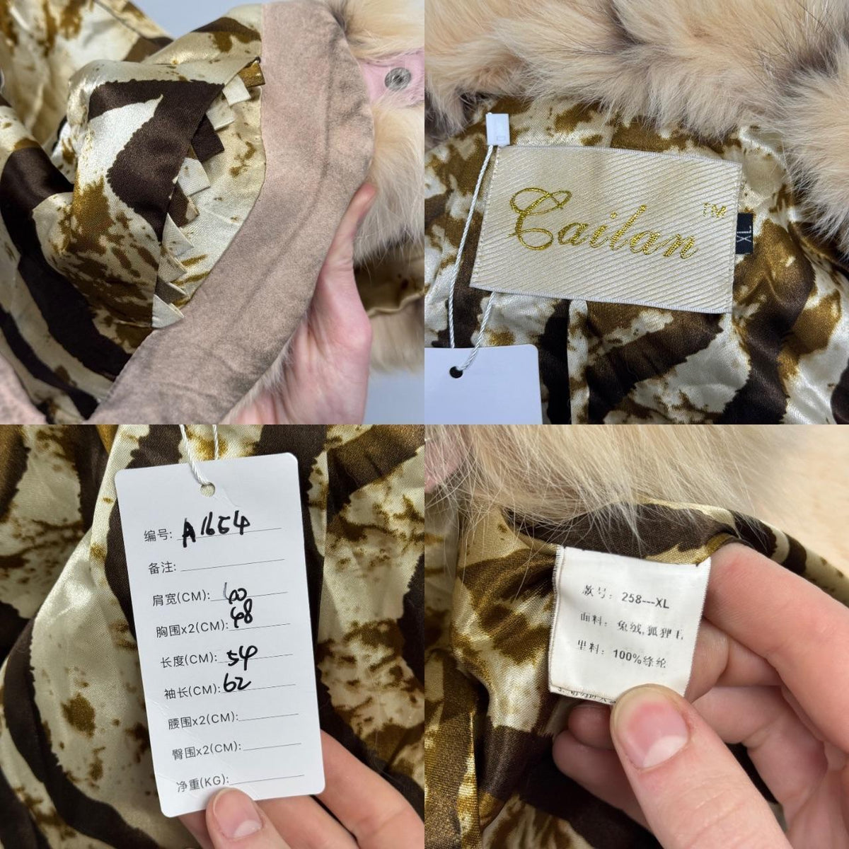 Vintage Y2K Pastel Pink Rabbit & Fox Fur Jacket Coat