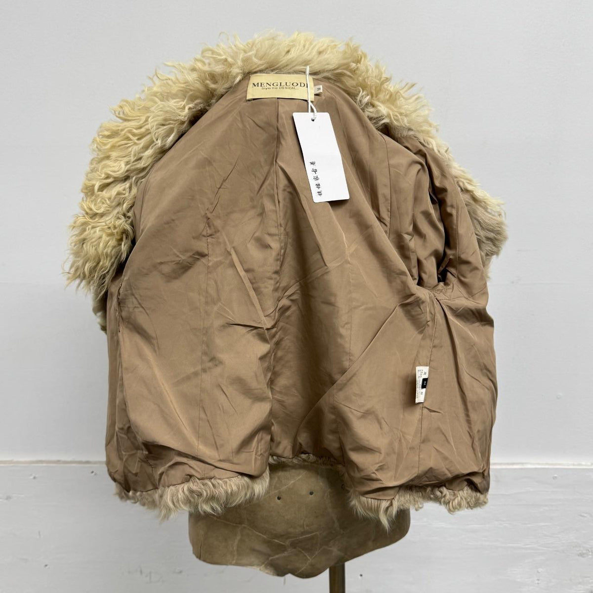 Vintage Y2K Beige Wool Jacket Coat
