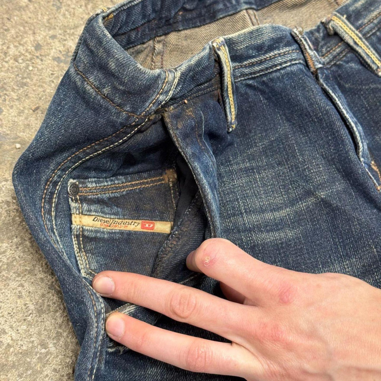 Vintage Y2K Diesel Low Rise "Technical Indigo" Jeans 27