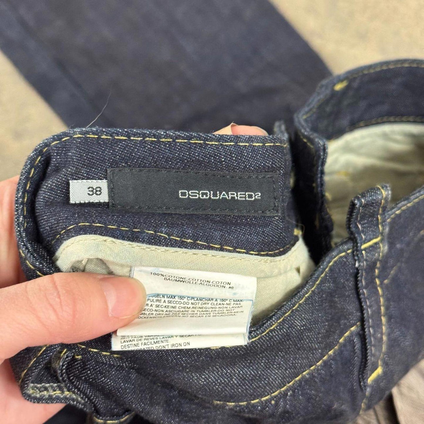 Y2K Vintage Dsquared2 Ultra Low-Rise Dark Wash Flare Jeans