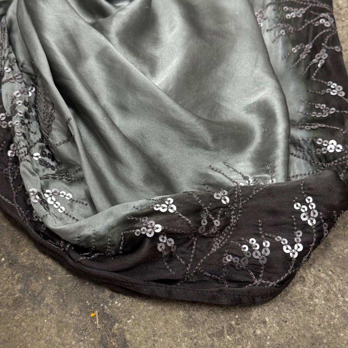 Vintage 100% Silk Ombré Sequin Draped Multi-wear Dress
