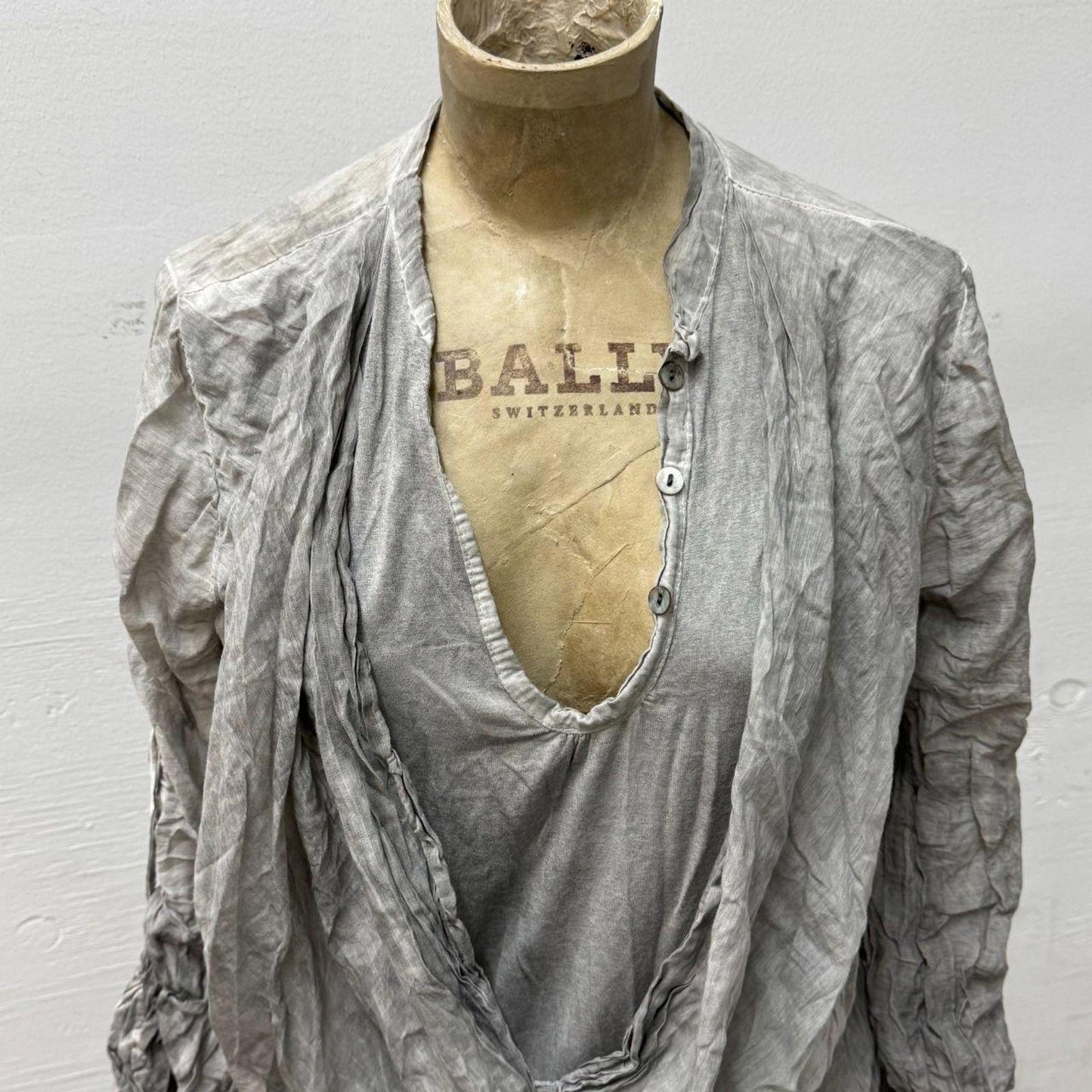 Vintage Archival Deconstructed Avant-Garde Silk Blend Top