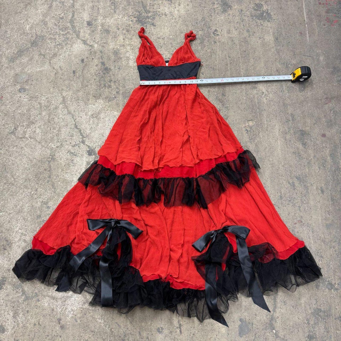 Zuhair Murad x MNG Limited Edition Red & Black Silk Gown