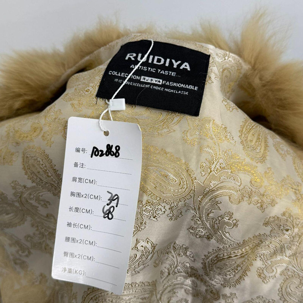 Y2K Vintage Golden Tan Genuine Fox Fur Vest